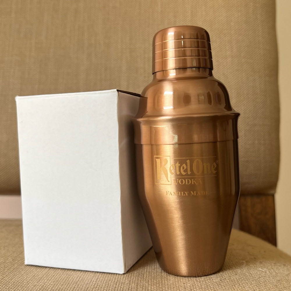 Ketel One Copper Cocktail Shaker | 5.5” Barware | Authentic Branded Collectible